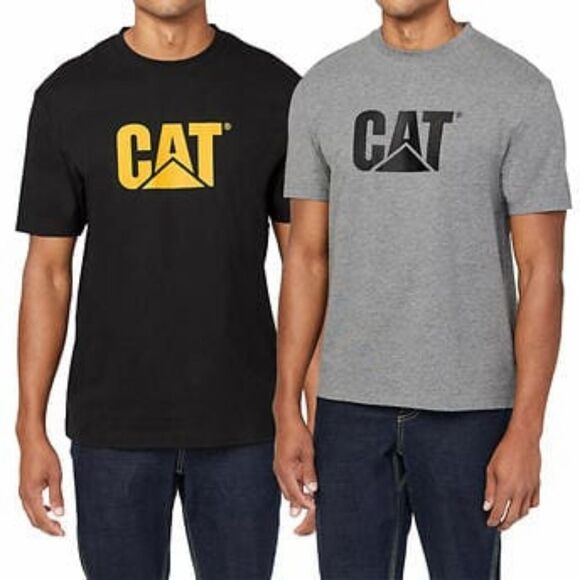 Caterpillar Men’s Short Sleeve Logo Tee, 2-pack
